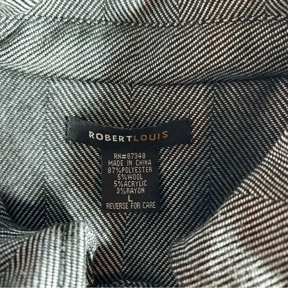 Robert Louis Wool Blend Coat Size L - Picture 3 of 6